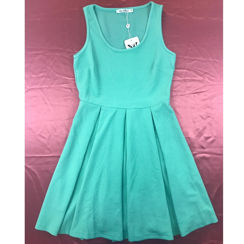 Fit and Flare Pleated Tank Dress
